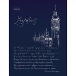 Блокнот (167х216 мм) А5, 80 л., твердый, клетка, блок 5 цветов, HATBER, 3D фольга, "Лондон", 80ББ5лофВ1, 80ББ5лофВ1_2378