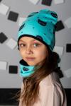 Комплект "Киса - мята" (шапка + снуд)