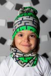 КМ "Зигзаг-Зеленый " (шапка+снуд)