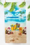 Вафельное пляжное полотенце отпуск