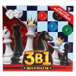 1704K633-R 295483 Шахматы магнитные, 2в1 (шахматы + Настольная игра) в кор. 16*15*3см Играем вместе