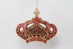 FMA Украшение елочное Корона королевы,цвет красный с золотом, акрил, 10 см.