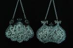 FMA Елочное украшение Сумочка витая, прозрачный с блестками акрил, 2 вида, 7 см.