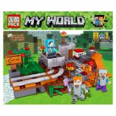 Набор фигурок для конструктора PRCK My World Машина Гоча 8в1 16шт в упак.   (63042a)