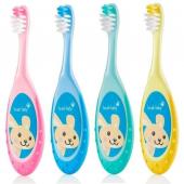 Зубная щетка детская (0 - 3 лет) FlossBrush. Двухуровневая щетина. (синяя)