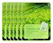 TONYMOLY PURENESS 100 Green Tea Mask Sheet Очищающая тканевая маска для лица с экстрактом зелёного ч