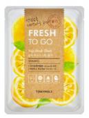 TONYMOLY FRESH TO GO Yuja Mask Sheet Освежающая тканевая маска для лица с экстрактом юдзу