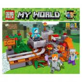 Набор фигурок для конструктора PRCK My World: Машина Гоча 8в1 16шт в уп. (63042a)