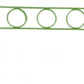 Заборчик садовый "3 кольца" 45*67*335см (5 деталей)