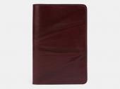 Бордовая кожаная обложка для паспорта из натуральной кожи «PR006 Bordo»