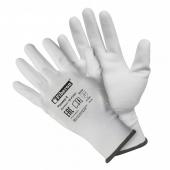 Перчатки Для точных работ, полиэстер, полиуретан. покр.M(р.8) белые PR-PU051 (пара, цена за пару)Fiberon