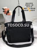 6023-80 black сумка текстиль 35-31х13