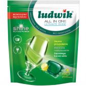 Капсулы для посудомоечной машины LUDWIK All in one (лимон) 40 шт