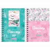 Записная книжка А6 120 л. на гребне ArtSpace Стиль. Flamingo, Зк6к120гр_27727