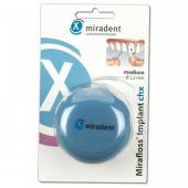 Mirafloss® Implant chx (Антибактериальный "супер-флосс" для имплантатов и мостовидных протезов, Средний (бирюзовый), 50 шт.