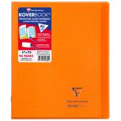 Бизнес-тетрадь 48л., 170*220мм, клетка Clairefontaine Koverbook, пластик. обложка, оранжевая, 90г/м2, 951601C_orange