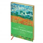 Записная книжка А6 80л. ЛАЙТ, кожзам, Greenwich Line Vision. Van Gogh. Poppy field, тон. блок, зол. срез, NA6_30812