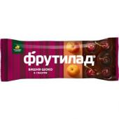 Фрутилад  ВИШНЯ В ШОКОЛАДЕ 40 г. – батончик из фруктов  с  вишневым сиропом и цельной вишней, залитый шоколадной глазурью