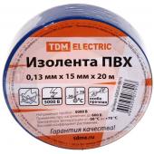 Изолента ПВХ TDM 15 мм x 20 м, синяя