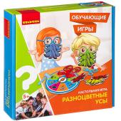 Обучающие игры Bondibon Настольная игра «РАЗНОЦВЕТНЫЕ УСЫ», BOX 25.5x25.5x6.5