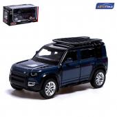 Машина металлическая land rover defender 110, 1:43, инерция, открываются двери, цвет синий Автоград