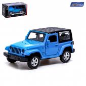 Машина металлическая jeep wrangler, 1:42, инерция, открываются двери, цвет синий Автоград