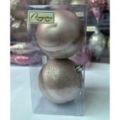 Набор украшений SHINE "Magic Sphere" 8 см (2 шт.), baby pink