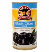 Черные оливки без косточек Don Fernando Blackened olives pitted 350мл