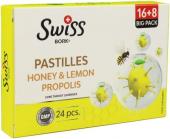 Пастилки для симптоматического облегчения боли в горле SWISS Lemon Propolis (мед и лимоном) 24 шт