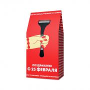 Чай в треугольной коробке "Поздравляю с 23 февраля" (бритва) 50 гр.