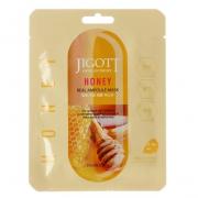 280214 "Jigott" Honey Real Ampoule Mask Ампульная тканевая маска с прополисом и медом 27 мл 1/600