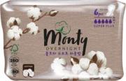 MONTY Прокладки Женские гигиенические ULTRA SOFT OVERNIGHT (350 mm) 6 шт