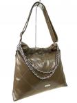Женская сумка хобо из искусственной кожи, цвет бежево-коричневый