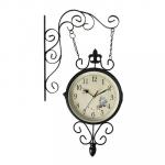 LADECOR CHRONO Часы настенные металлические, 31x9x56 см, 1xAA, цвет черный