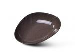 Тарелка глубокая GALAXY 20,5х16х4,3см / 550мл, цвет коричневый бл. (фарфор) FISSMAN 3906