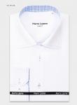 0102TESF арт. Белая мужская рубашка с голубой отделкой Elegance Slim Fit