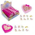 1TOY набор украшений "Sweet heart Bijou" в шкатулке 8 колец единороги, 13*11,5 см, 12  шт. в д/б.27*25*12,5 см.