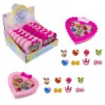 1TOY набор украшений "Sweet heart Bijou" в шкатулке 8 колец леденцы, 13*11,5 см, 12  шт. в д/б.27*25*12,5 см.