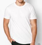 Мужская однотонная футболка белая VD107