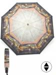 Зонт женский ТриСлона-880/L 3880,  R=55см,  суперавт;  8спиц,  3слож,  коричн/желтый  (Венеция)  248447