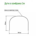 Акция5% Дуги для парника металлические 2м, 90х70 см, труба д1 см, в ПВХ оболочке 6 штук, окрашенный, в кембрике (Россия)