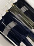 Велюровый костюм Size Plus кофта и брюки вставки клетка синий K53