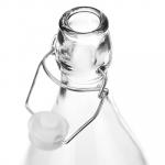 Бутылка стеклянная бугельная крышка "Кристалл" 1л д8,5см h31см, д/горла 2,2см, форма круглая (д/основания 6,8см) (Китай)