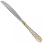 "Эрмитаж" Нож столовый из нержавеющей стали 23 см, матовая ручка, с золотом (Китай)
