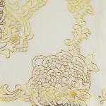 "Фламандское кружево" Скатерть ажурная 137х183 см, ПВХ, матовая, на пленке, бежевый фон, с золотом (Китай)