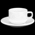 "Белье" Чашка кофейная фарфоровая 130 мл, д7,3 см, h5,2 см, с блюдцем д13 см (Китай)