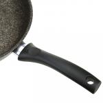 Сковорода с тефлоновым покрытием д24см "Granit Ultra", h6см, ручка из термостойкого пластика 17см, гранитный (Россия) - можно использовать металлические кухонные принадлежности