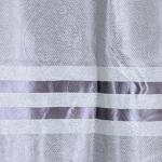 Штора на шторной ленте, комплект 2 штуки 140х260 см "Орнамент" серый кант, плотная, 100% полиэстер, упаковка ПВХ на молнии с ручкой (Китай)