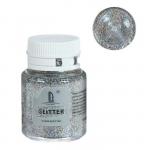 Декоративные блёстки LUXART LuxGlitter (сухие) 20 мл, размер 0.2 мм, голографическое серебро
