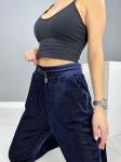Спортивные штаны женские 2502 "Однотон-Велюр" Темно-Синие